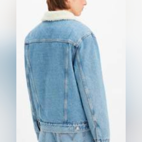 Levi's Blue Cream Lightweight Shirt Jacket For Woman - Picture 8 of 10